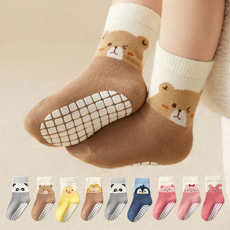 Unisex Baby Socks Non Slip - 3 paia di calzini da pavimento