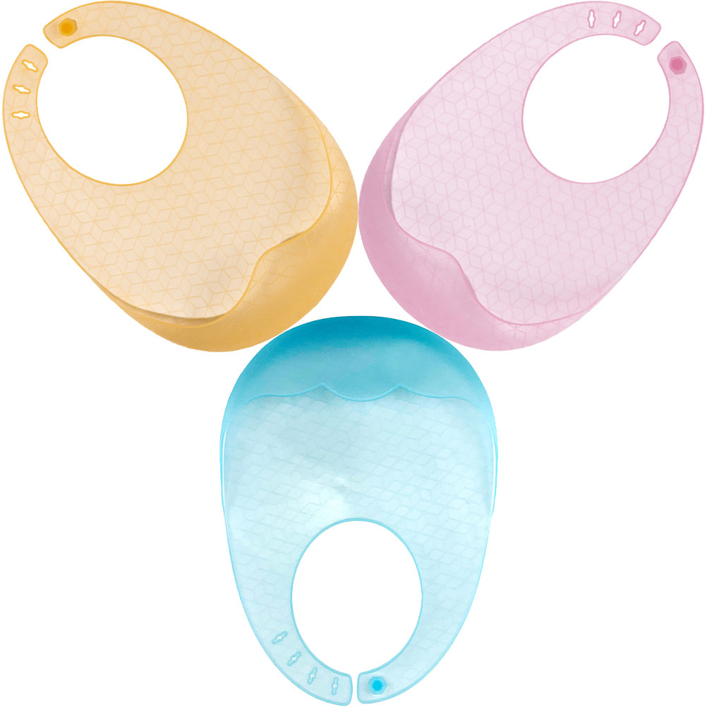 Waterproof Baby Bibs Silicone - 3 bavaglini in silicone per bambini