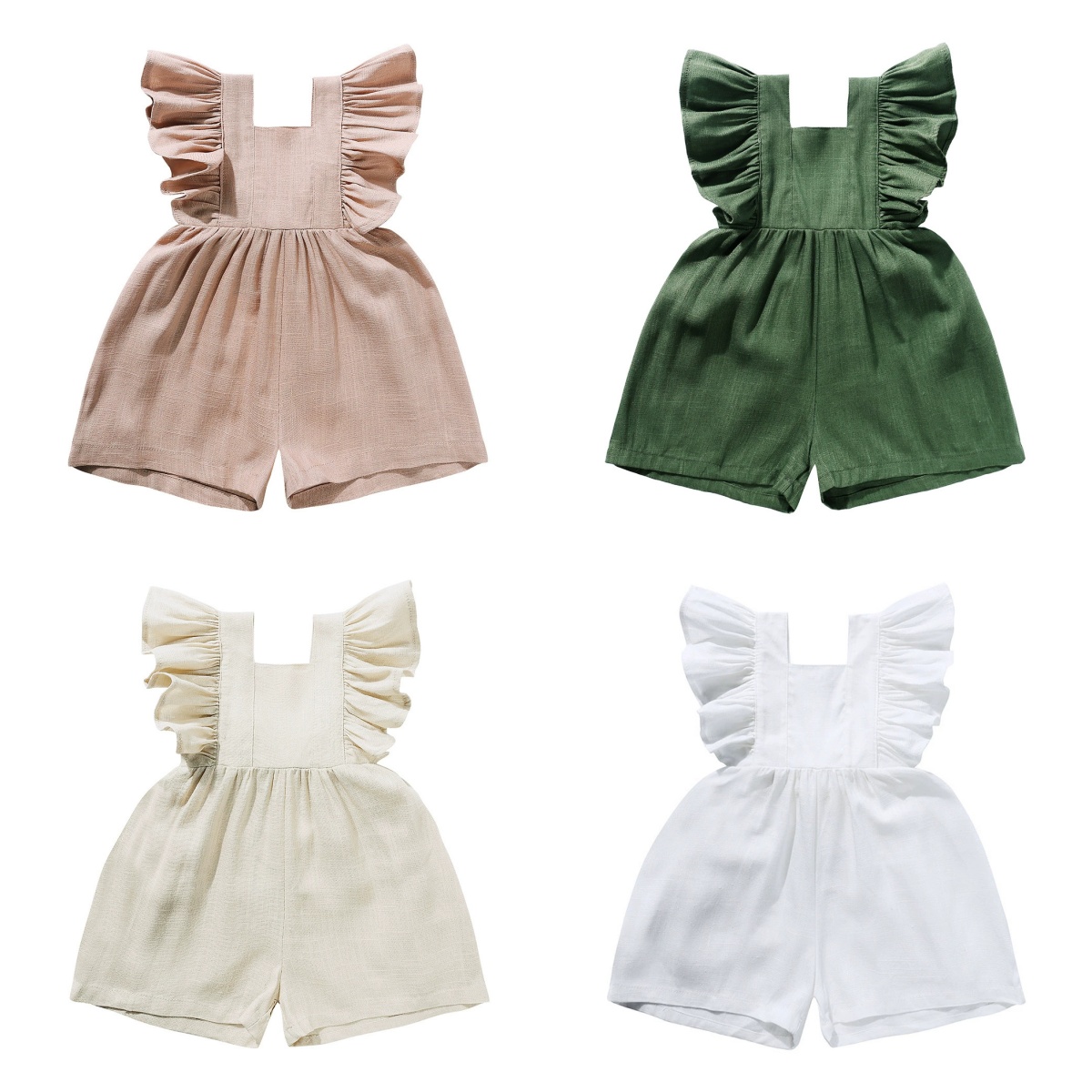 Baby Summer Linen Sleeveless Jumpsuit - Tutina Estiva 2026 per Neonata, Abbigliamento