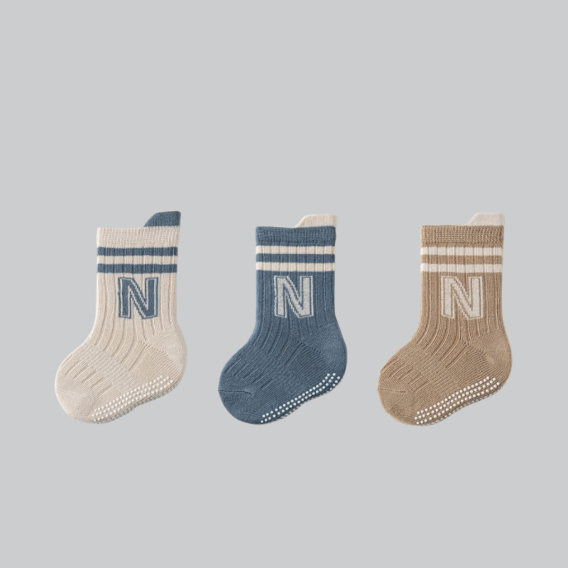 Unisex Baby Socks Non Slip - 3 paia/lotto calzini da lettera in