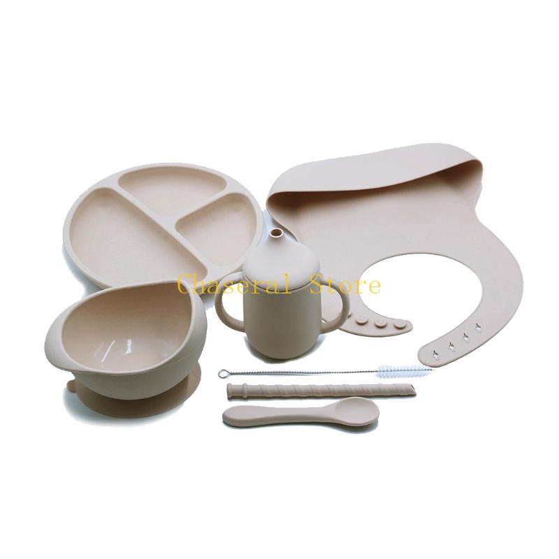 E7CE 7 pz Set Piatti da Pranzo - Waterproof Baby Bibs Silicone recensione e prezzo