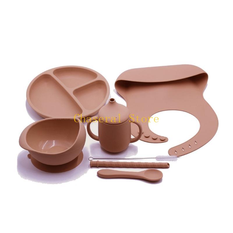 E7CE 7 pz Set Piatti da Pranzo - Waterproof Baby Bibs Silicone recensione e prezzo