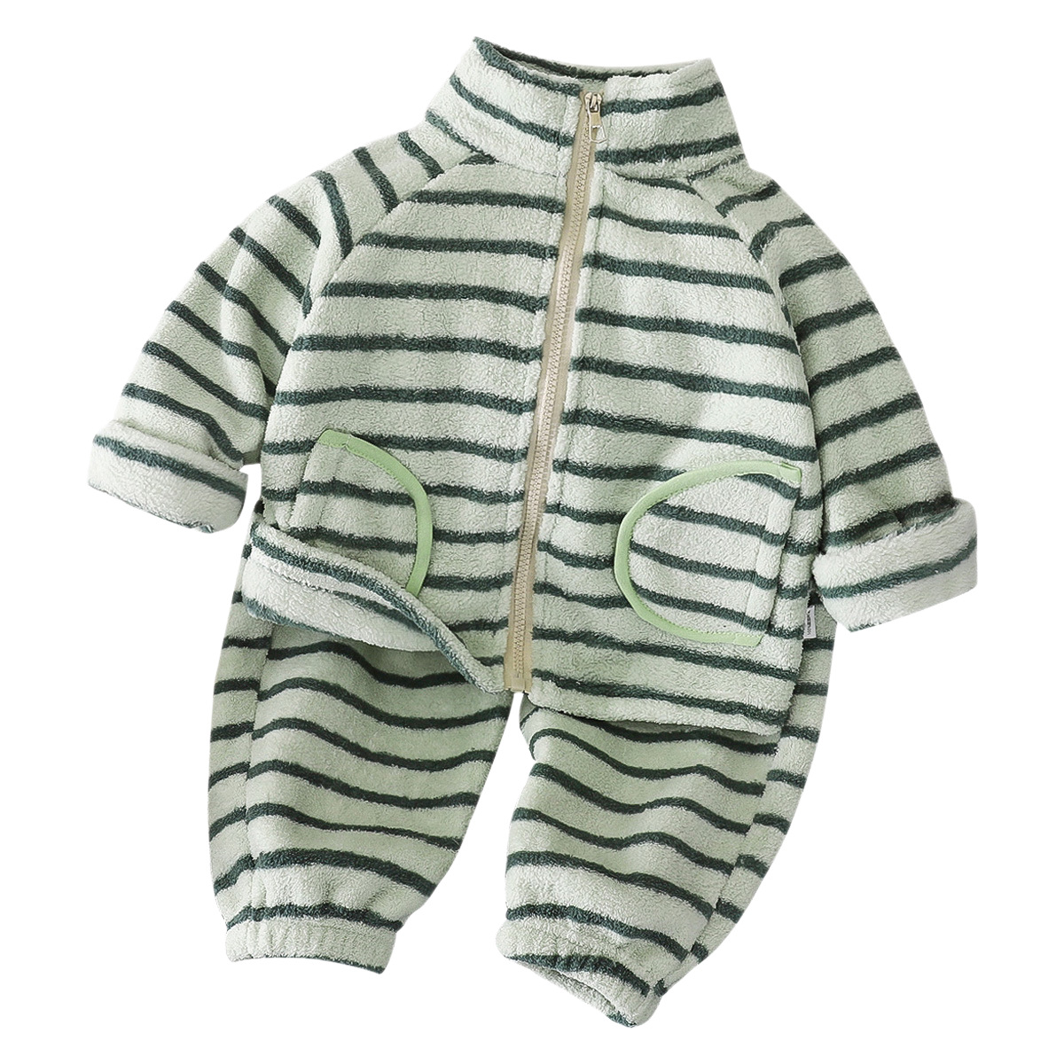 Completo invernale a righe in  - Toddler Boy Winter Fleece Jacket recensione e prezzo