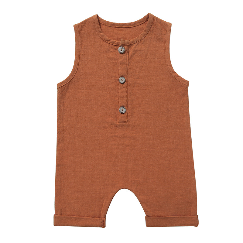 Tutine Estive per Neonati e Ba - Baby Summer Linen Sleeveless Jumpsuit recensione e prezzo