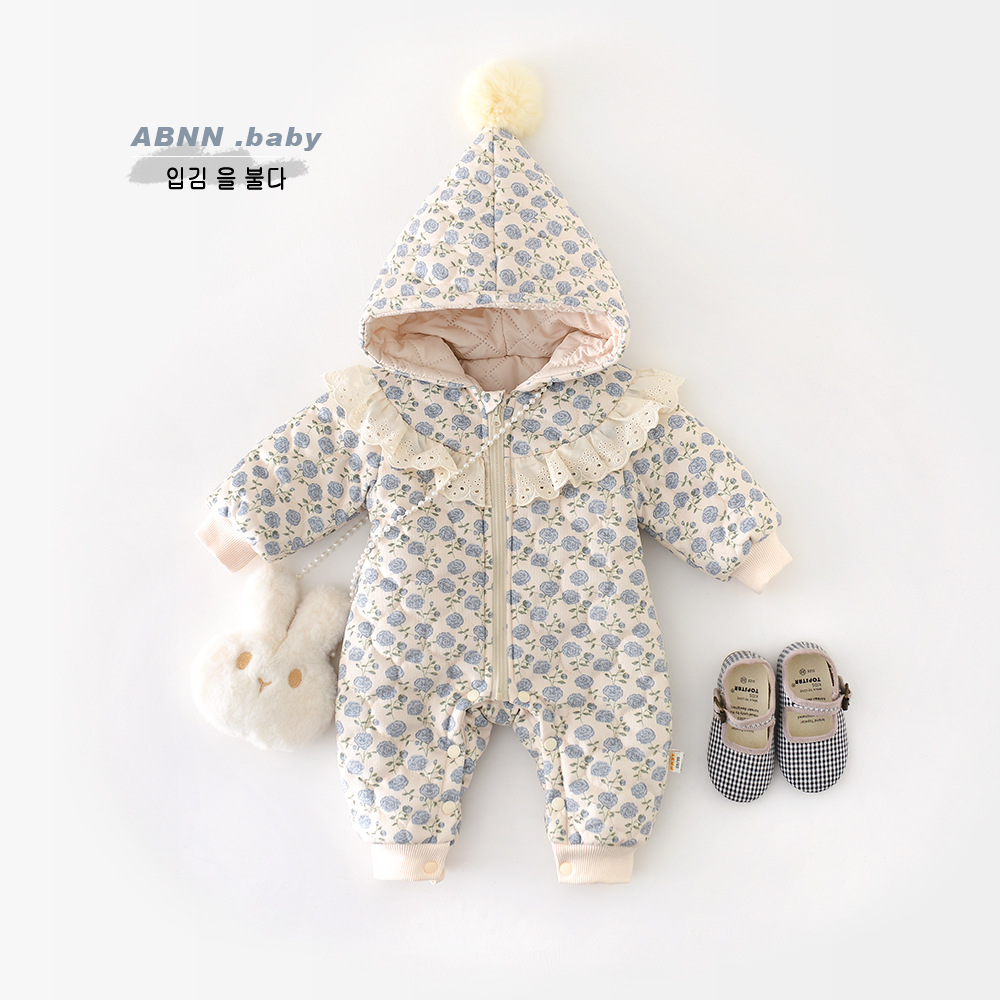 Tutine imbottite invernali per - Newborn Baby Girl Romper Floral recensione e prezzo