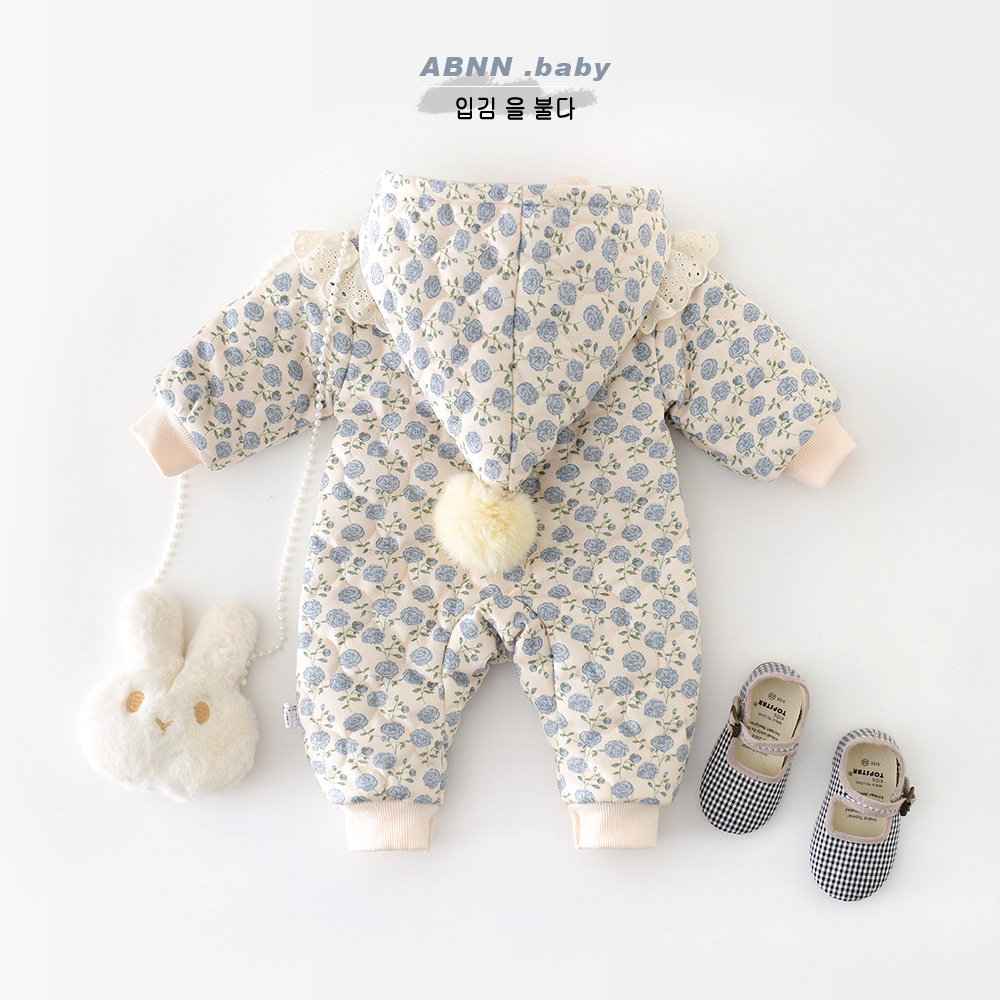 Tutine imbottite invernali per - Newborn Baby Girl Romper Floral recensione e prezzo