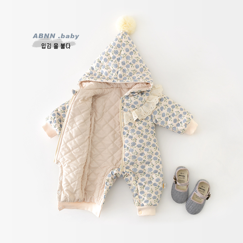 Tutine imbottite invernali per - Newborn Baby Girl Romper Floral recensione e prezzo