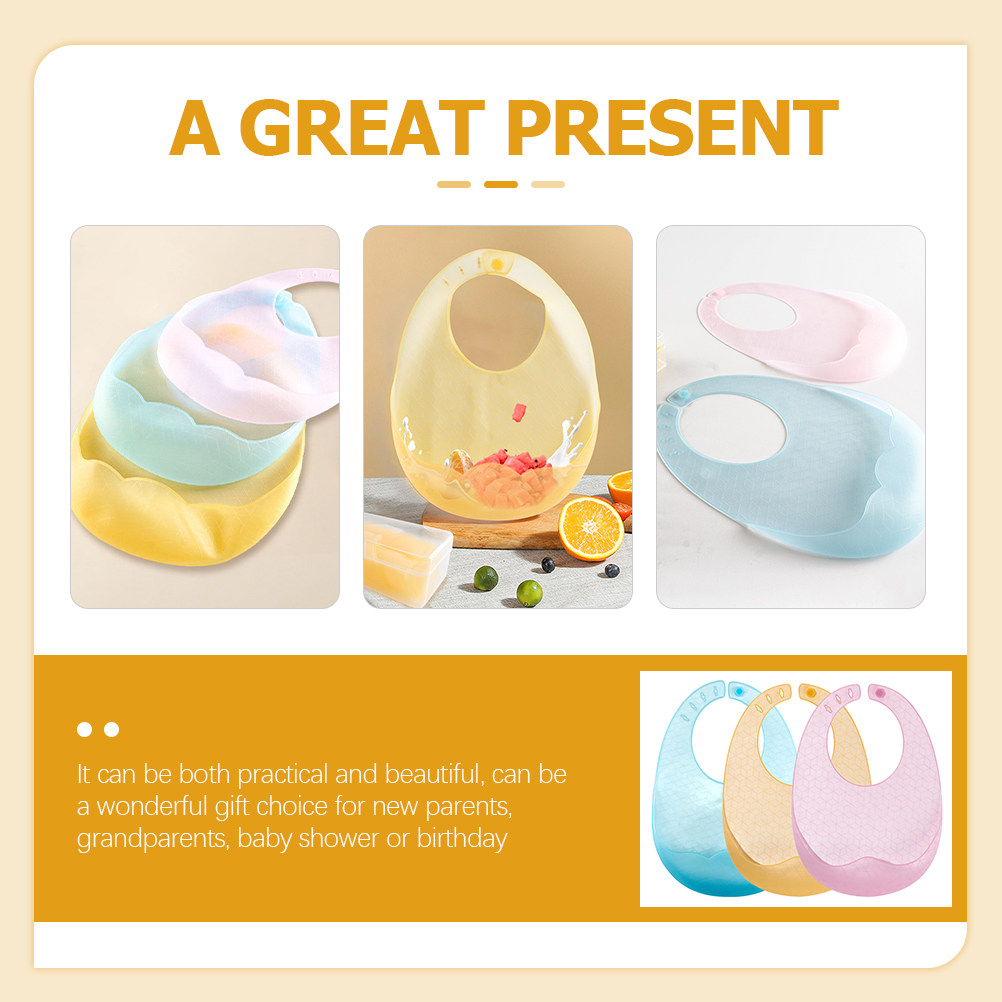 3 bavaglini in silicone per ba - Waterproof Baby Bibs Silicone recensione e prezzo