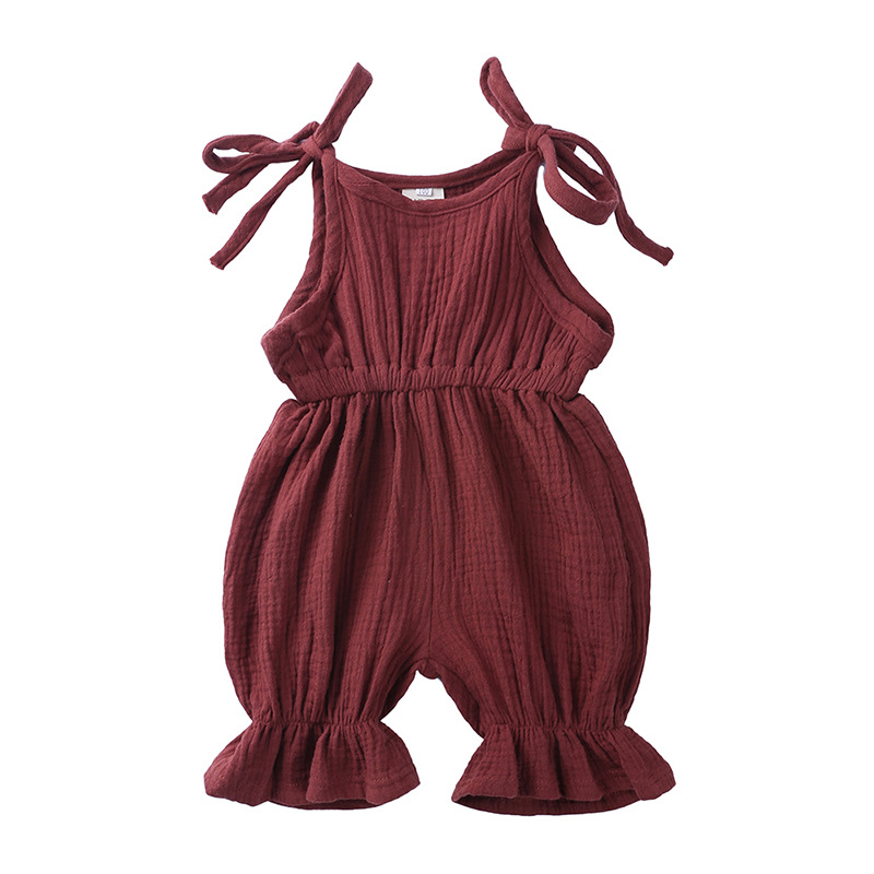 Abiti estivi abbigliamento da  - Baby Summer Linen Sleeveless Jumpsuit recensione e prezzo